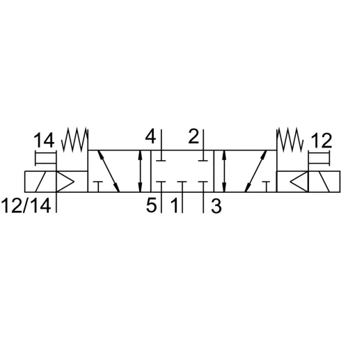 Распределитель с электромагнитным управлением Festo VUVG-L14-P53C-ZT-G18-1P3