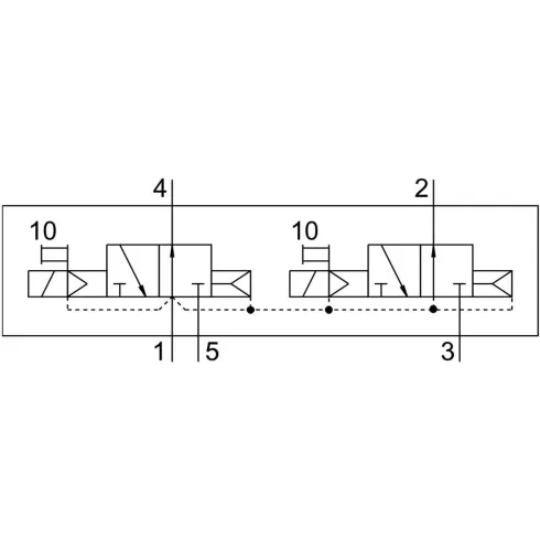 Распределитель с электромагнитным управлением Festo VSVA-B-T32U-AD-D2-1R5L