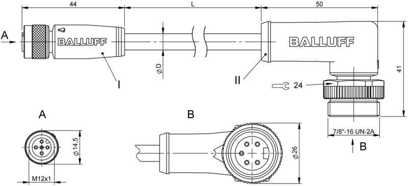 Соединительный кабель Balluff BCC M415-A325-3F-330-PS85N6-010