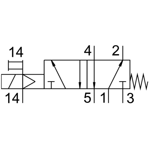 Распределитель с электромагнитным управлением Festo VUVB-ST12-M52-MZD-QX-D-1T1