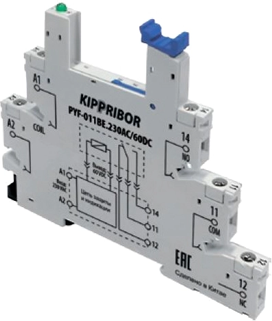 Монтажная колодка KIPPRIBOR PYF-011BE-230AC-60DC