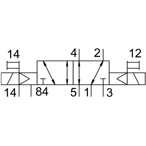 Распределитель с электромагнитным управлением Festo VUVG-B14-B52-ZT-F-1T1L