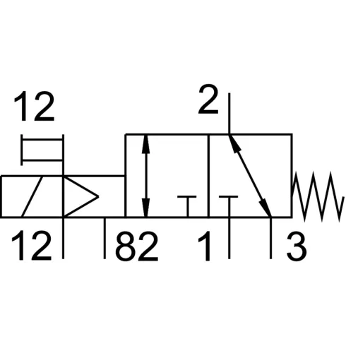 Распределитель с электромагнитным управлением Festo VUVS-L25-M32C-MZD-G14-F8