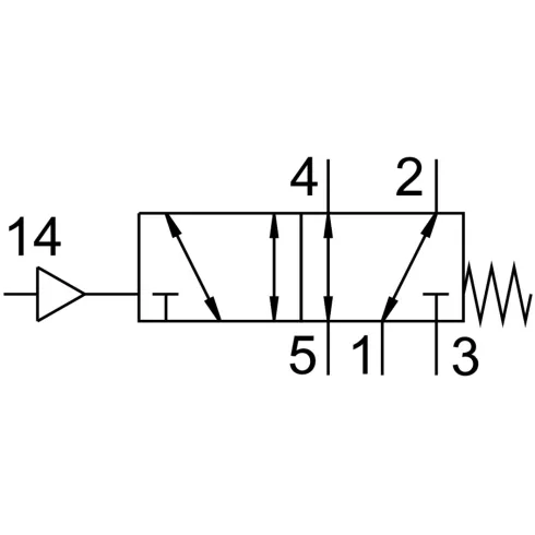 Распределитель с пневматическим управлением Festo VUWS-L25-M52-M-G14