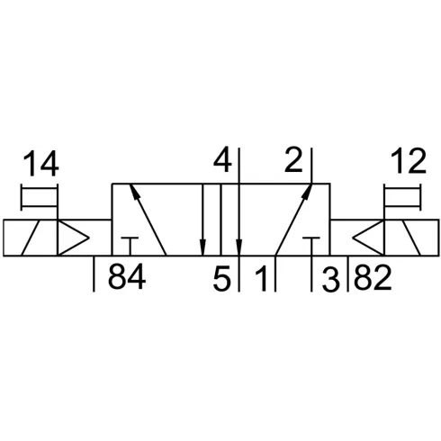 Распределитель с электромагнитным управлением Festo VUVS-L25-B52-D-G14-F8-1C1