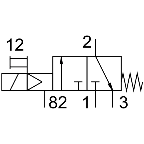 Распределитель с электромагнитным управлением Festo VUVS-L30-M32C-MD-G38-F8