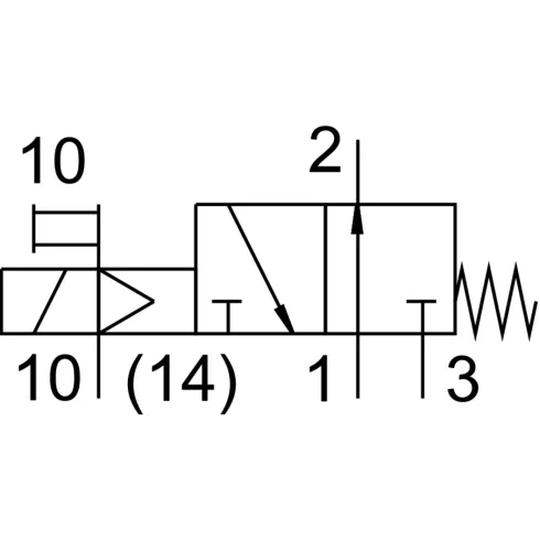 Распределитель с электромагнитным управлением Festo VUVB-ST12-M32U-MZH-QX-1T1