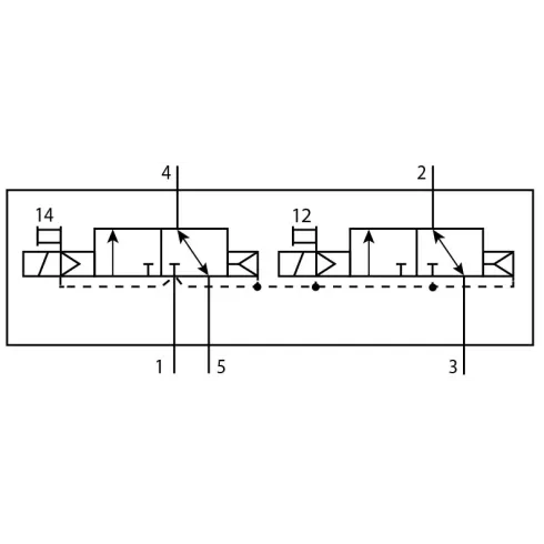 Распределитель с электромагнитным управлением Festo VUVG-L14-T32C-AT-G18-1H2L-W1