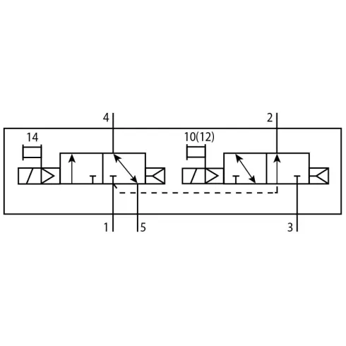 Распределитель с электромагнитным управлением Festo VUVG-L14-T32H-AT-G18-1H2L-W1
