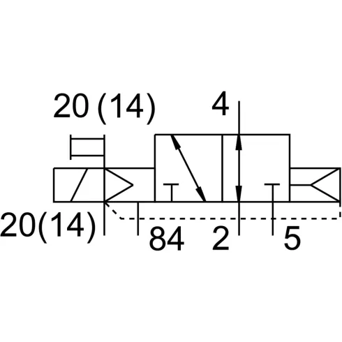 Распределитель с электромагнитным управлением Festo VMPA14-M1HF-W-PI