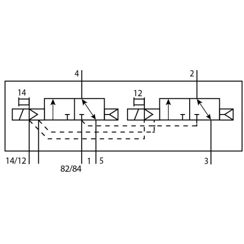 Распределитель с электромагнитным управлением Festo VUVG-B18-T32C-AZT-F-1H2L-W1