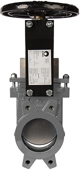 Задвижка шиберная из нержавеющей стали с редуктором СМО AB-02-600-Ру04-HW(N)-E (PN4 DN600)