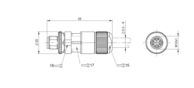 Разъем Balluff BCC M478-0000-2X-000-E3X8T2-000