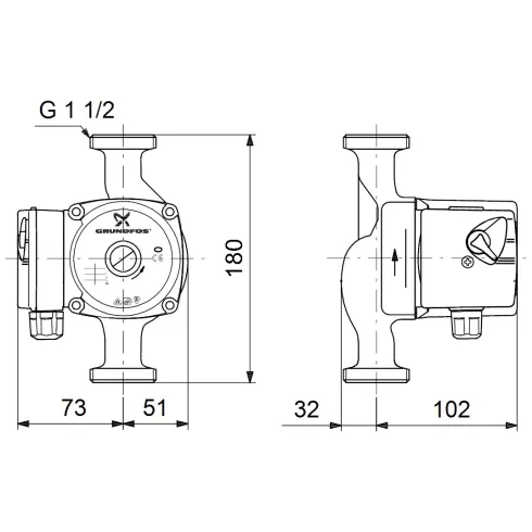 Циркуляционный насос Grundfos UPS 25-50 180 59545800