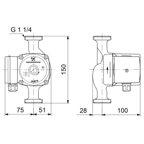 Циркуляционный насос Grundfos UP 20-30 NK 59643501