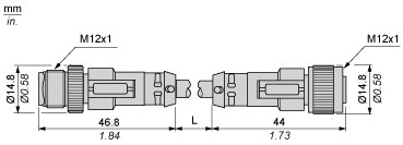 Соединительный кабель Telemecanique XZCR1511062B1