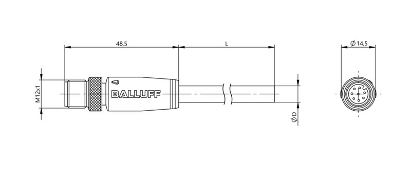 Разъем с кабелем Balluff BCC M418-0000-2A-147-PS0825-050