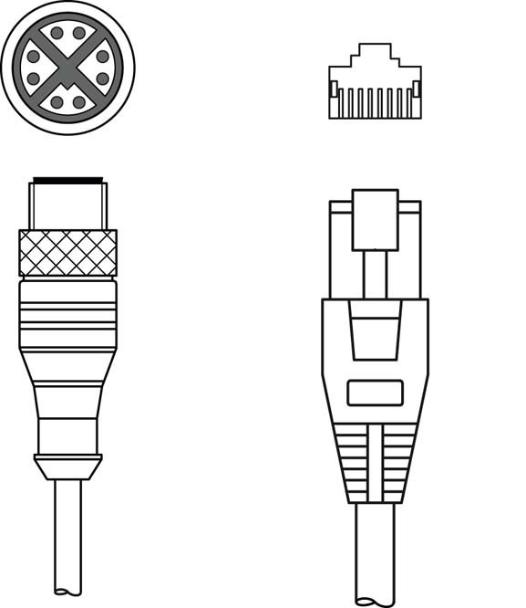 Соединительный кабель Leuze Electronic KSS GB-M12-8A-RJ45-A-P7-100
