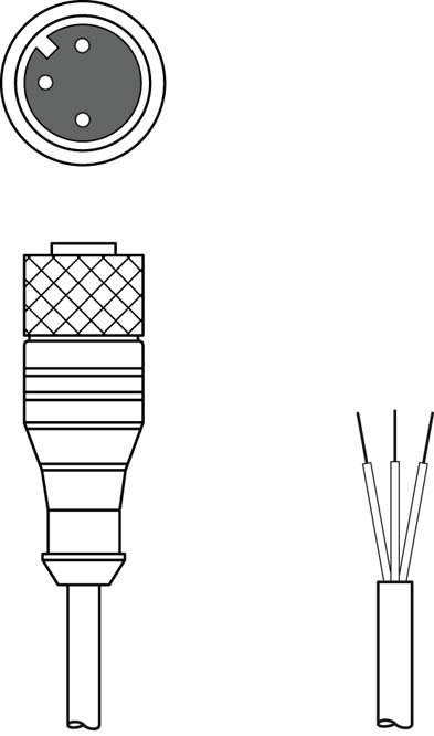 Разъем с кабелем Leuze Electronic KD U-M12-3A-V1-100