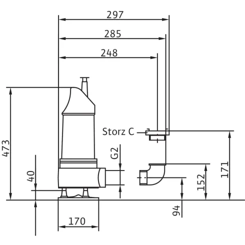 Фекальный насос Wilo EMU KS 12 E GG 6042086