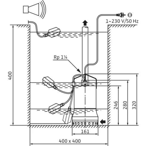 Погружной насос для сточных вод Wilo Drain TS 32/9-A 6043943