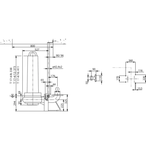 Фекальный насос Wilo EMU FA 10.33208E + T 174/8HEx 6047662