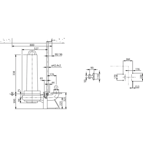 Фекальный насос Wilo EMU FA 10.41203E + T 174/8HEx 6047690