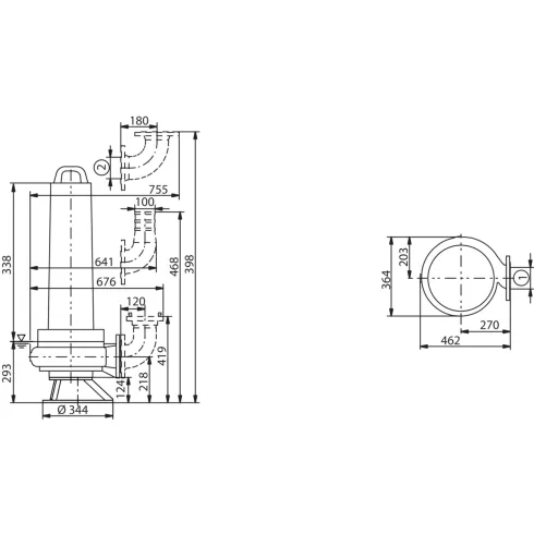 Фекальный насос Wilo EMU FA 10.41203E + T 174/8HEx 6047690