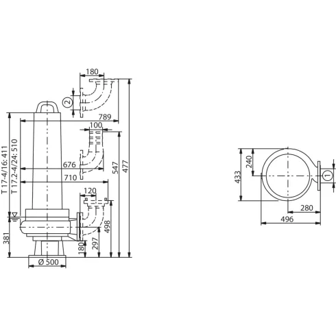 Фекальный насос Wilo EMU FA 10.82215E + T 174/16HEx 6047722
