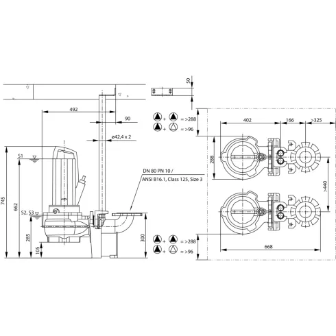 Фекальный насос Wilo Rexa PRO V08DA-428/EAD1X4-T0025-540-O 6065939