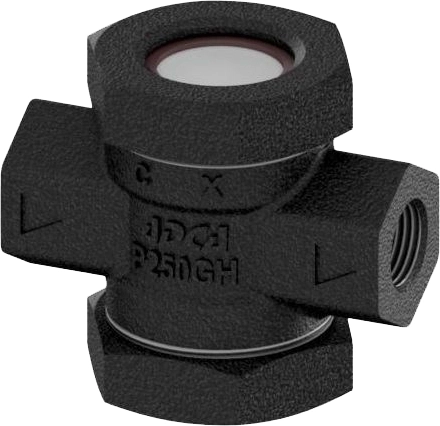 Стекло смотровое двустороннее боросиликатное в стальном корпусе ADCA DW40S Ру40 Ду1/2 (PN40 DN15 )