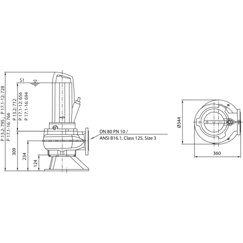 Фекальный насос Wilo Rexa PRO V08DA-526/EAD0X4-T0045-540-O 6073819