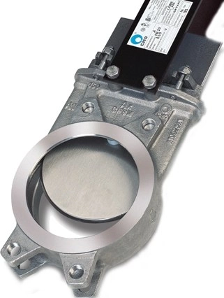 Задвижка шиберная чугунная межфланцевая СМО A-01-R(N)-E-Ру4-Ду500 (PN4 DN500)