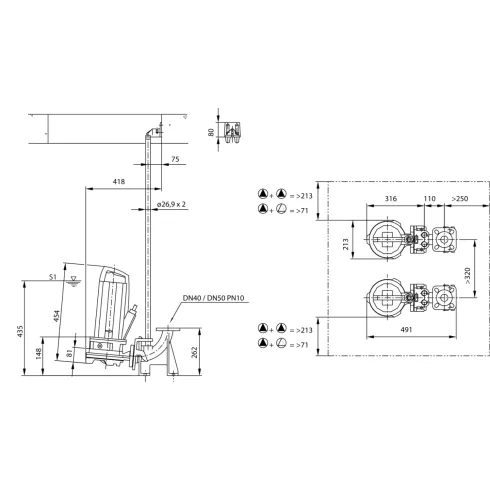 Фекальный насос Wilo Rexa CUT GE03.20/PT152540X 6075981