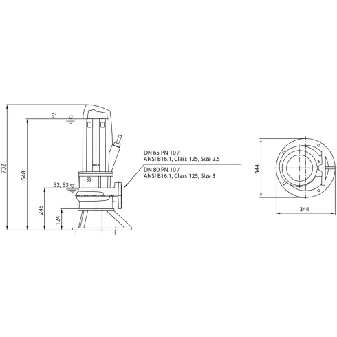 Фекальный насос Wilo Rexa PRO C06DA-345/EAD1X2-T0025-540-O 6077702