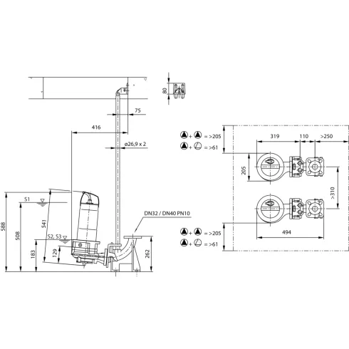 Фекальный насос Wilo Rexa CUT GI03.31/SM152523/P 6081536