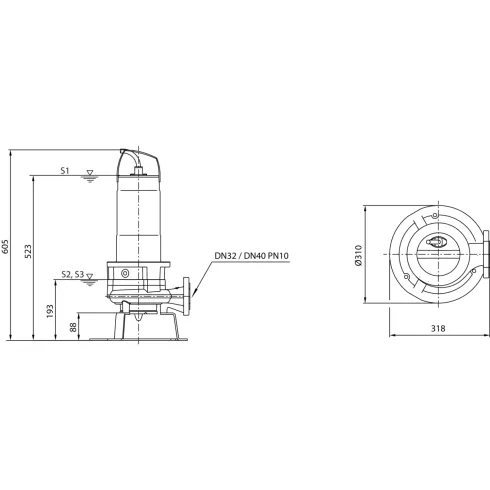 Фекальный насос Wilo Rexa CUT GI03.31/SM152523/P 6081536