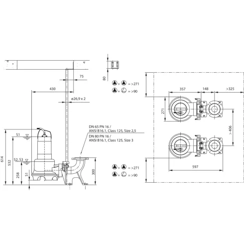 Фекальный насос Wilo Rexa UNI V06/T25-540/A 6082146
