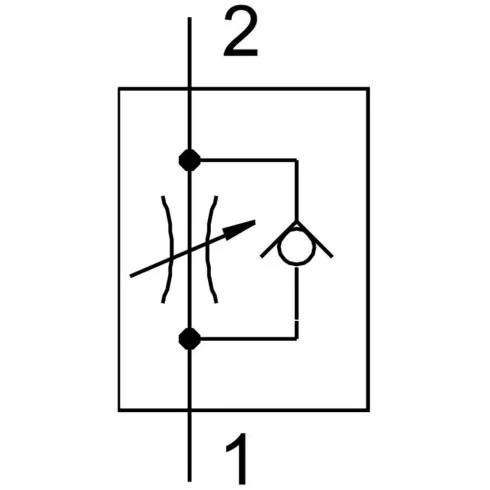 Дроссель без обратного клапана Naval Pneumatics GRO-1/2-B