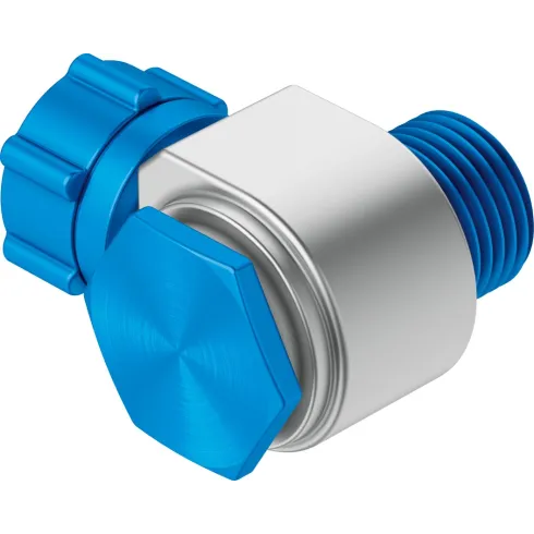 Штуцер ниппельный угловой с накидной гайкой Festo LCK-1/8-PK-4-KU (комплект 10 шт)