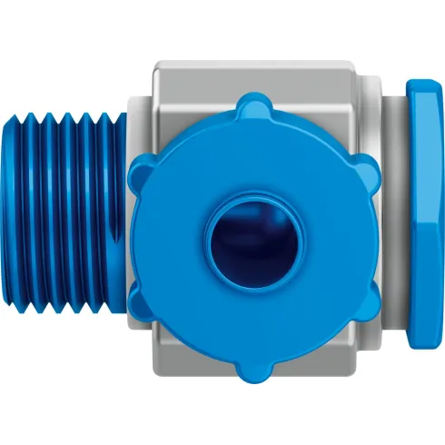 Штуцер ниппельный угловой с накидной гайкой Festo LCK-1/4-PK-6-KU