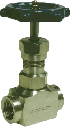 Клапан запорный игольчатый резьбовой из углеродистой стали Genebre 2221-03 Ру220 Ду10 (PN220 DN10 )