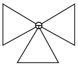 Кран шаровой трехходовой тип T латунный резьбовой Genebre 3080 Ру25 Ду50 (PN25 DN50)