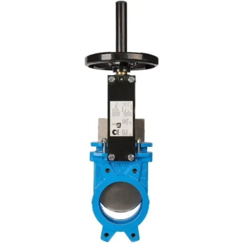 Задвижка шиберная чугунная межфланцевая со штурвалом СМО A-01-HW-M-Ру4-Ду500 (PN4 DN500)