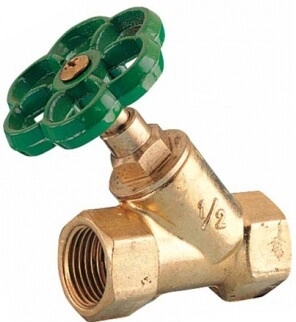 Задвижка клиновая наклонная резьбовая латунная Genebre 3230-05 Ру16 Ду20, (PN16 DN20)