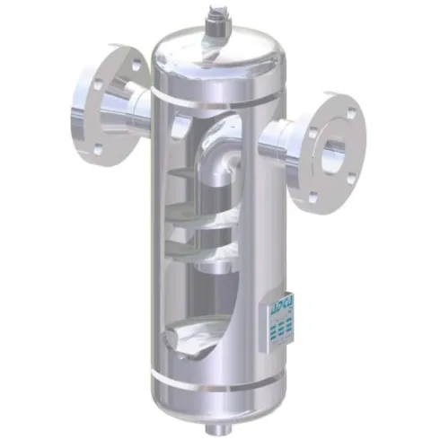 Сепаратор для пара и сжатого воздуха из нержавеющей стали фланцевый ADCA S25SS Ру40 Ду100 (PN40 DN100)