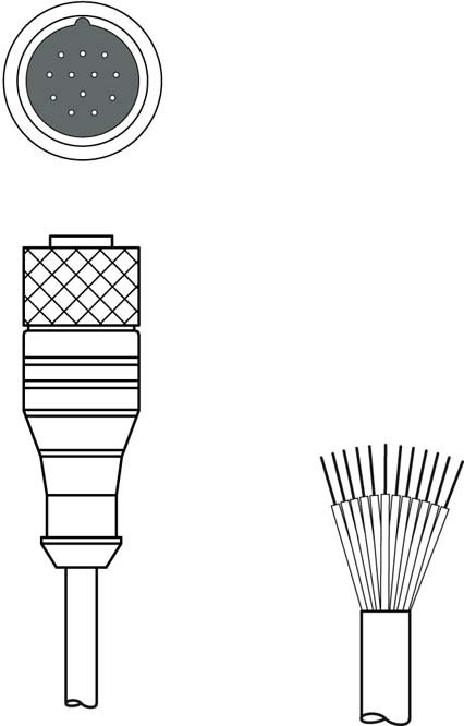Разъем с кабелем Leuze Electronic KD U-M23-CA-P1-050