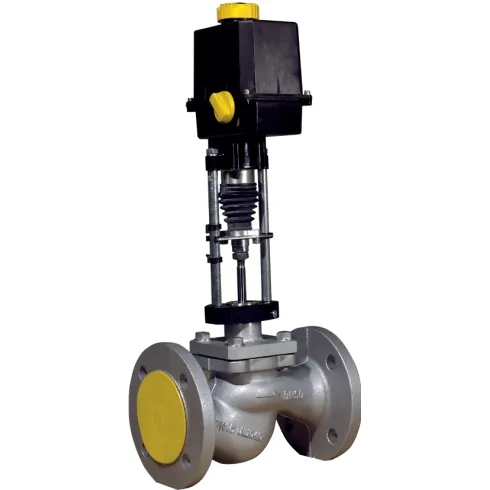 Клапан проходной односедельный с ЭИМ КПСР Групп КПСР1- Ру25 Ду50-16-1-1200-ВЧ--1-220-У ( PN25 DN50 )