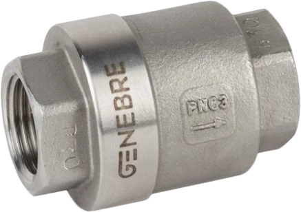 Клапан обратный дисковый резьбовой из нержавеющей стали Genebre 2416-11 Ру63 Ду80 (PN63 DN80 )