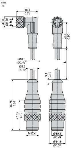 Соединительный кабель Telemecanique XZCR1510041J2